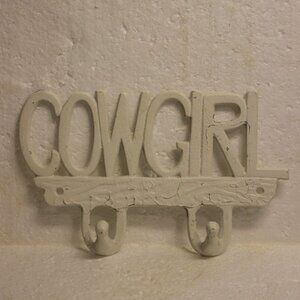 Metal Cowgirl Wall Hook